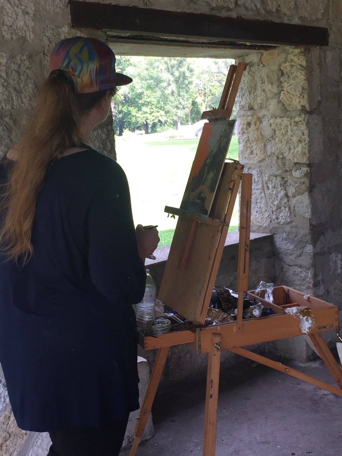 Cydney Straub at work.